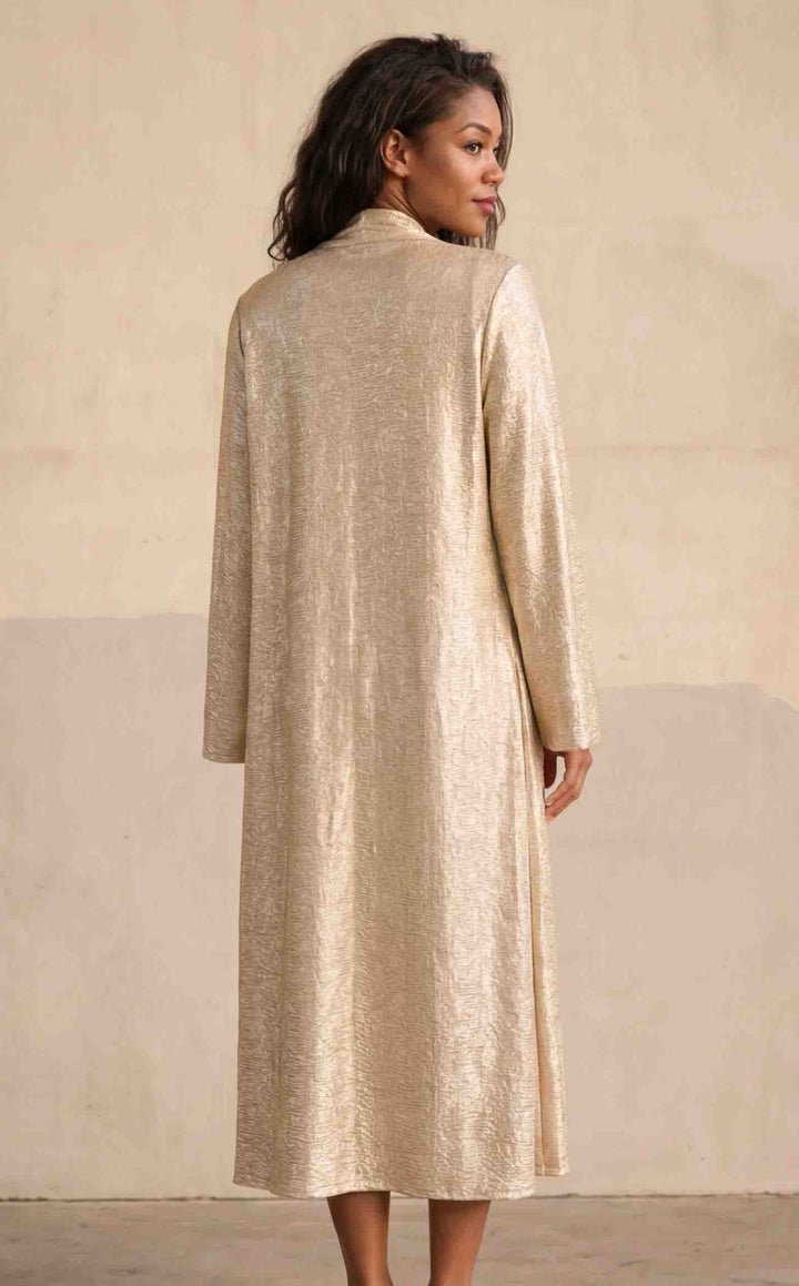 Gold Krinkle Duster Kimono