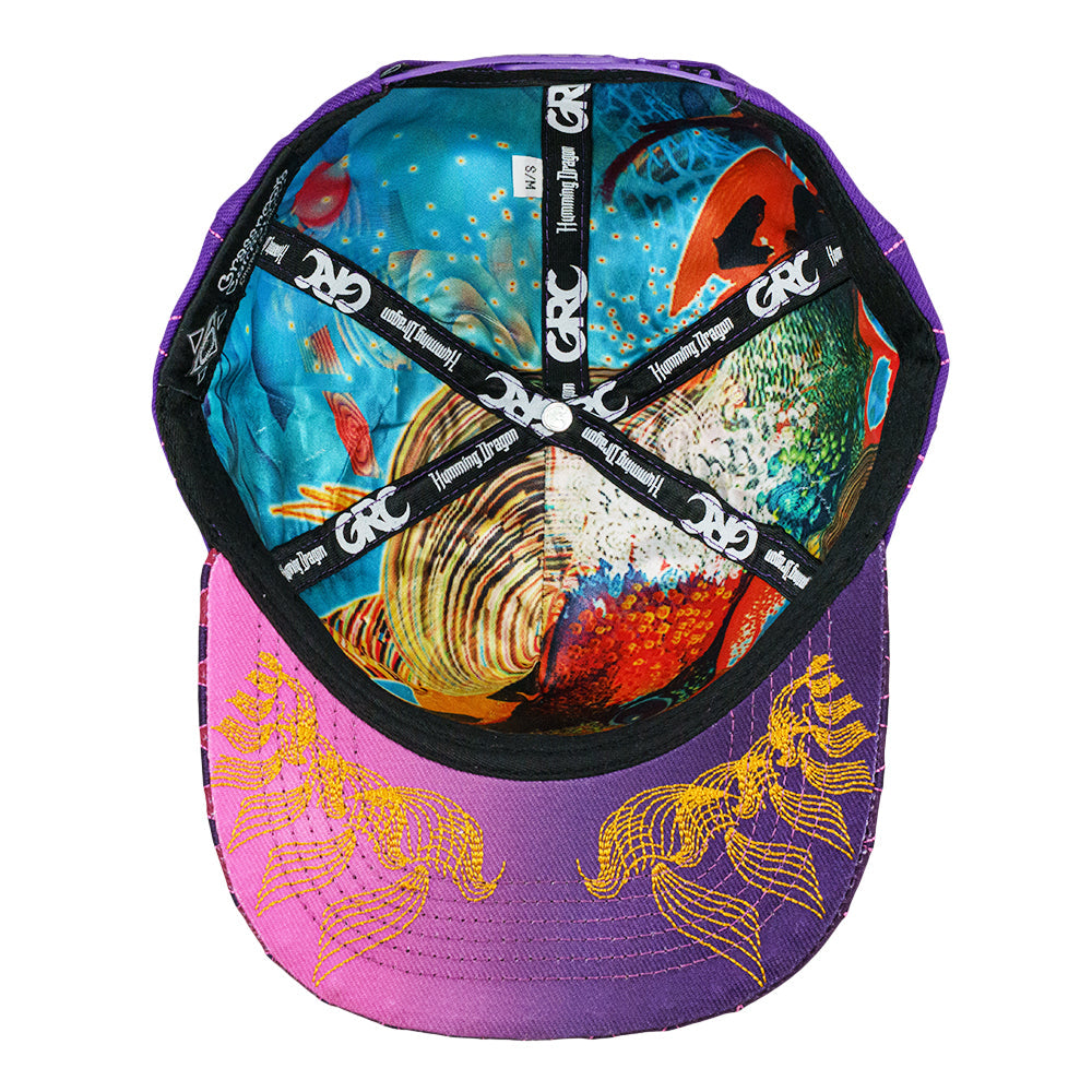 Android Jones Humming Dragon Purple Snapback Hat