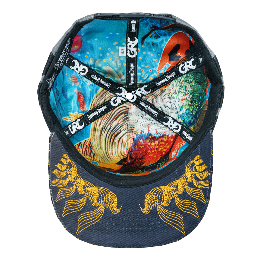 Android Jones Humming Dragon Grey Snapback Hat