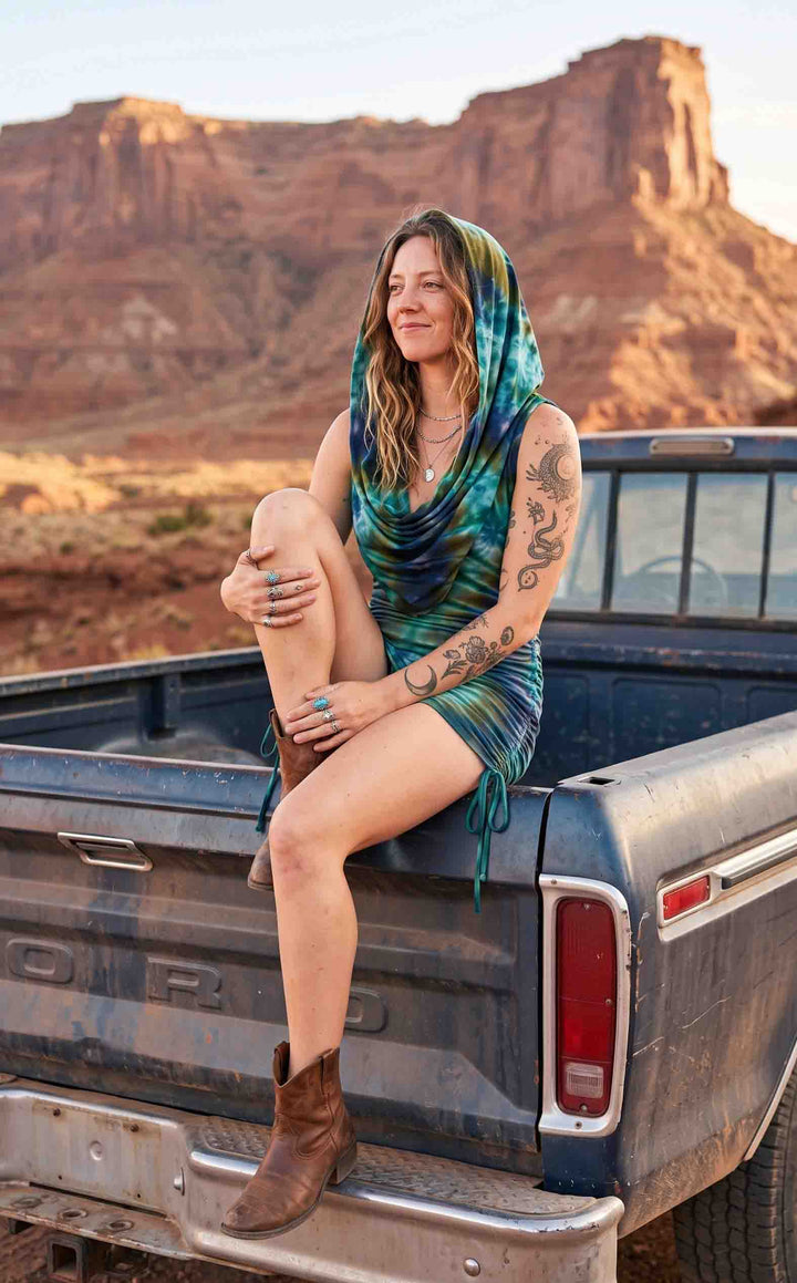 Tie Dye Huntress Cinch Dress