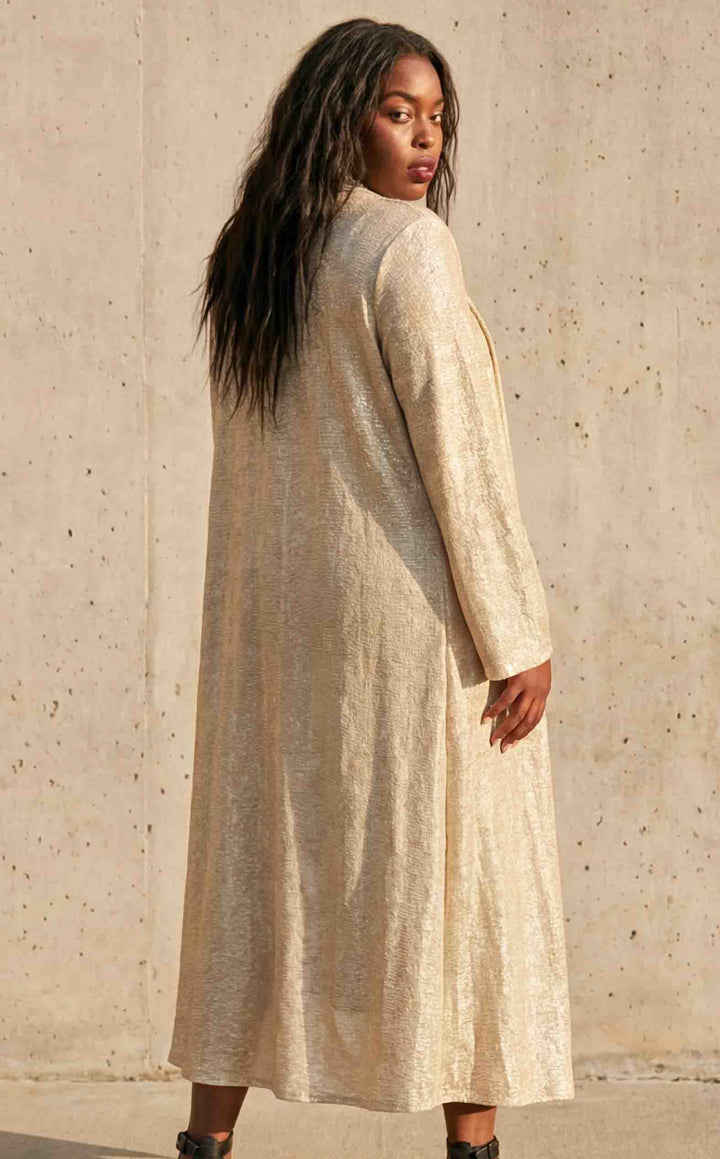 Gold Krinkle Duster Kimono
