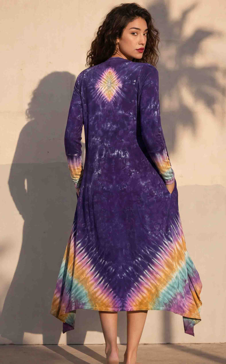 Tie Dye Waterfall Duster