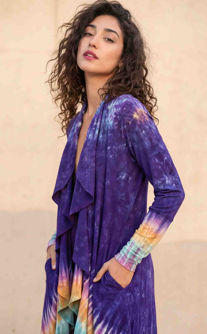 Tie Dye Waterfall Duster