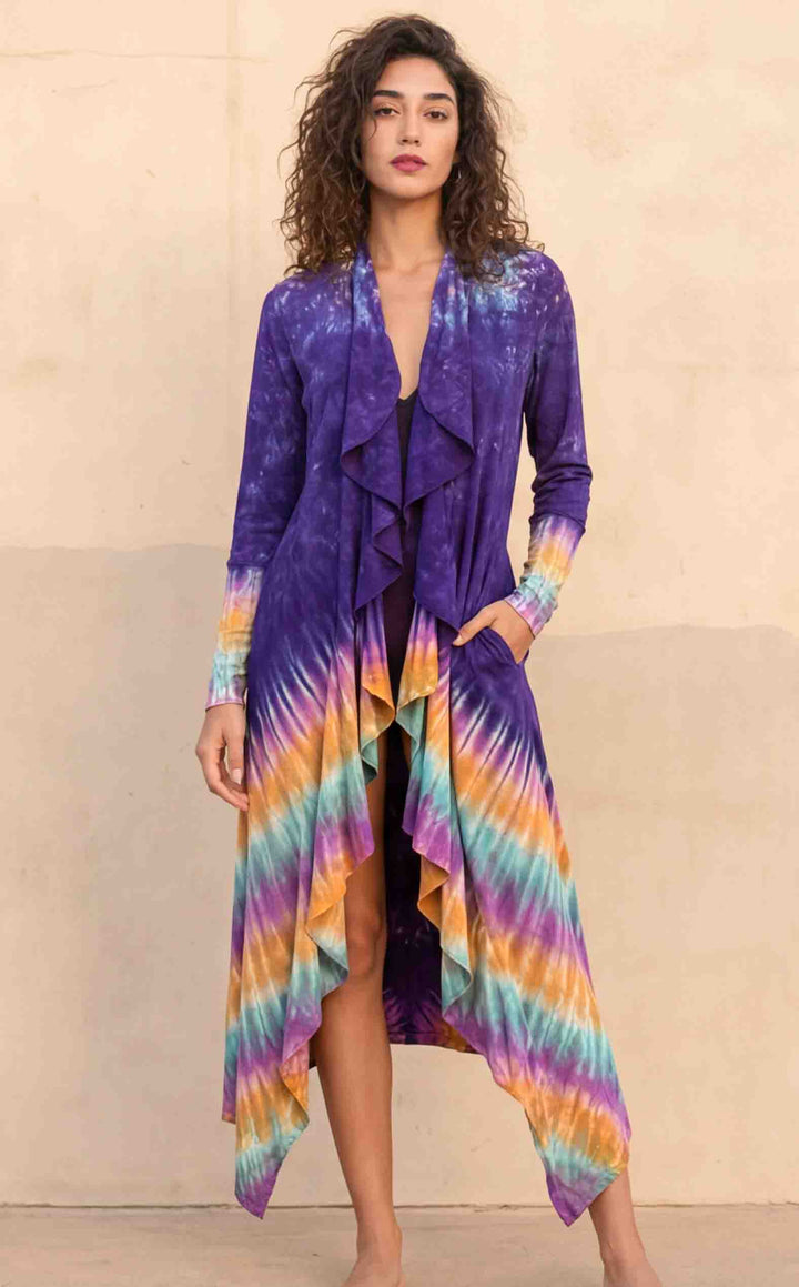 Tie Dye Waterfall Duster