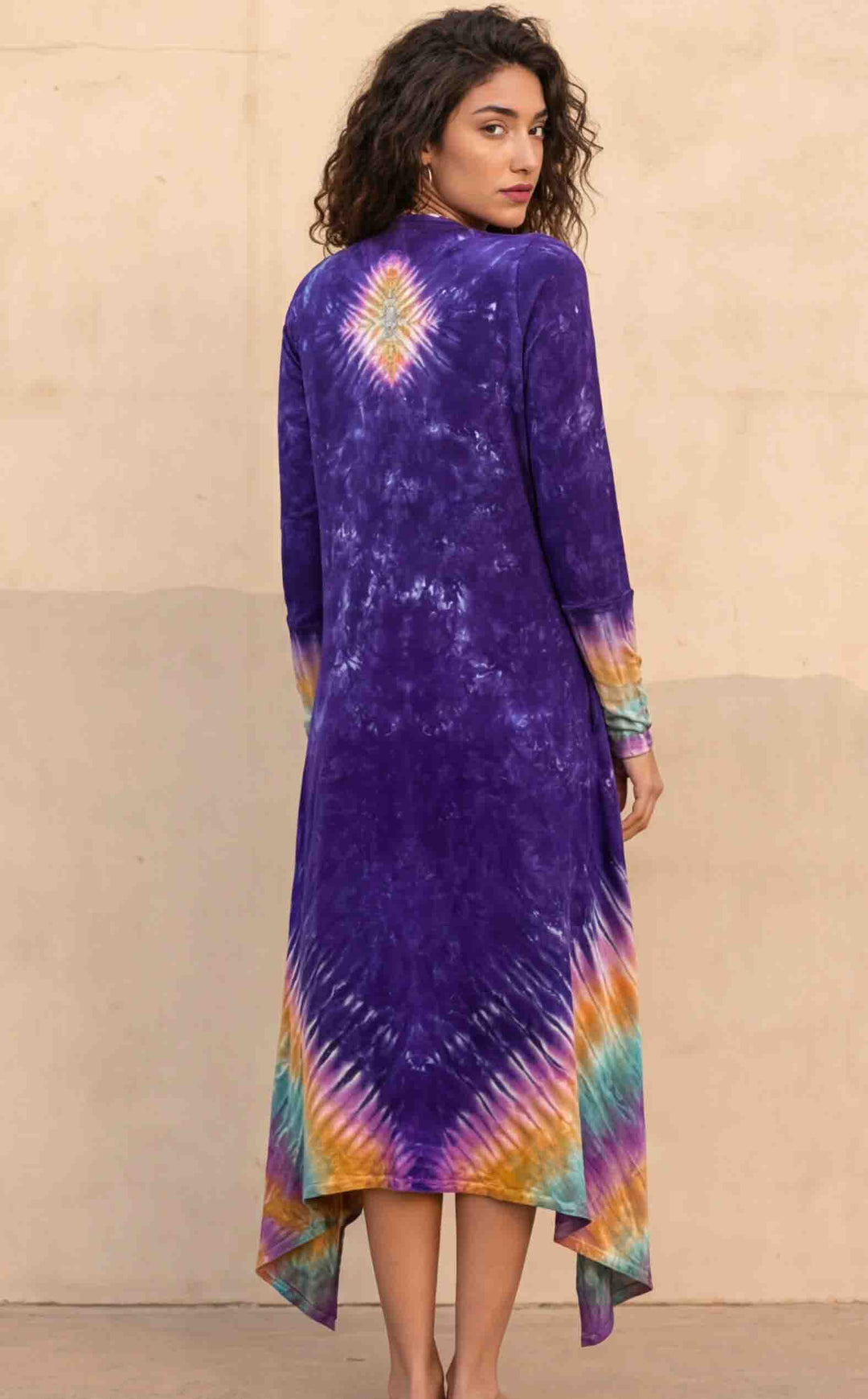 Tie Dye Waterfall Duster
