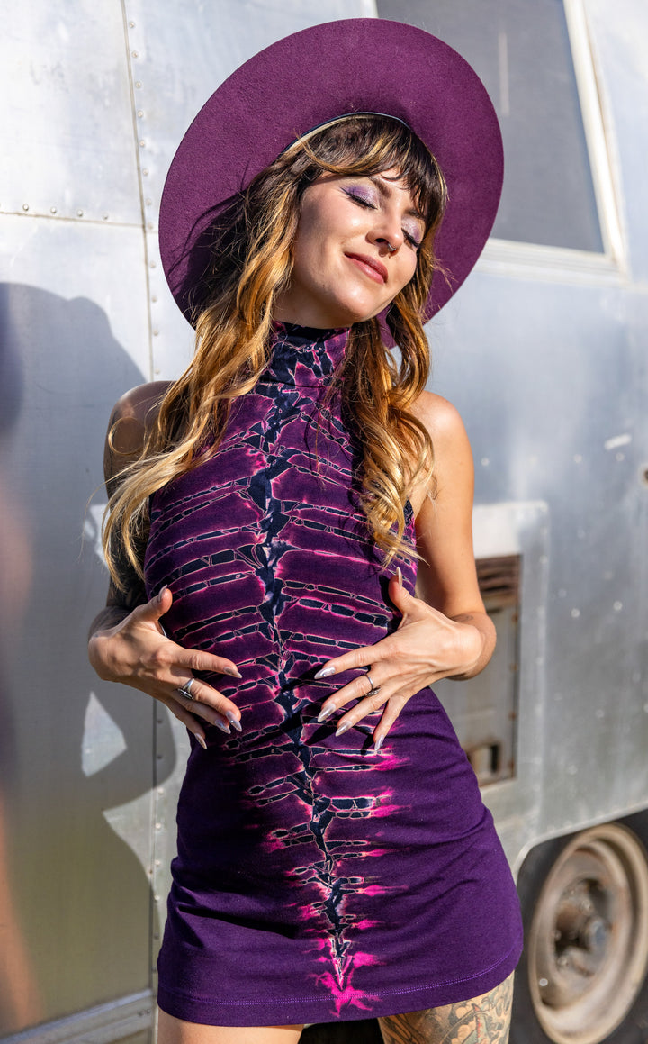 Purple Bones Tie Dye Dyna Dress