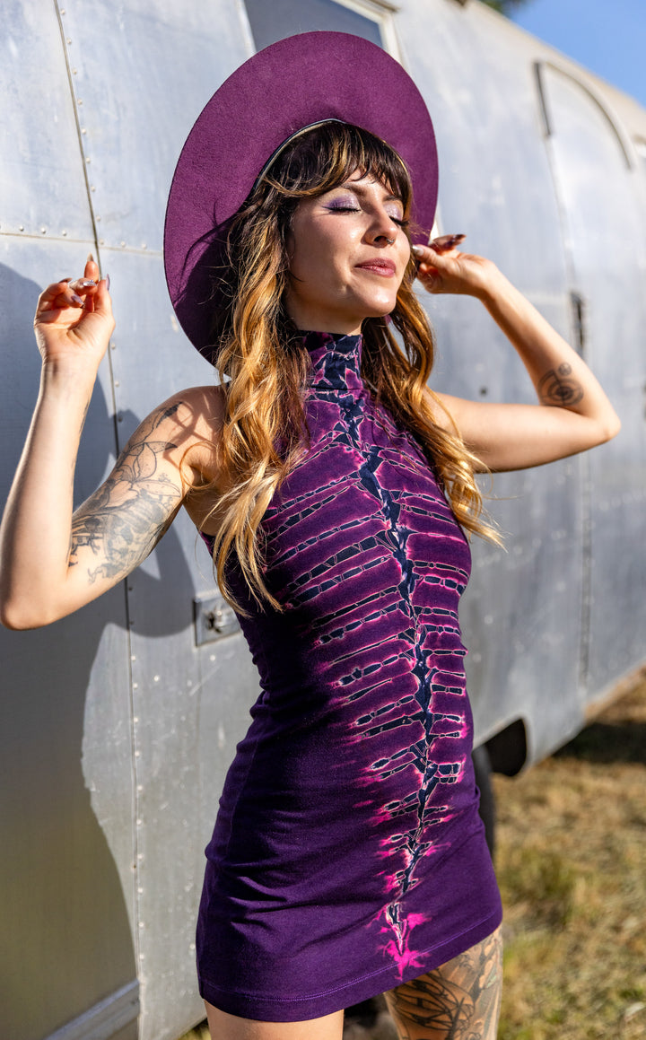 Purple Bones Tie Dye Dyna Dress