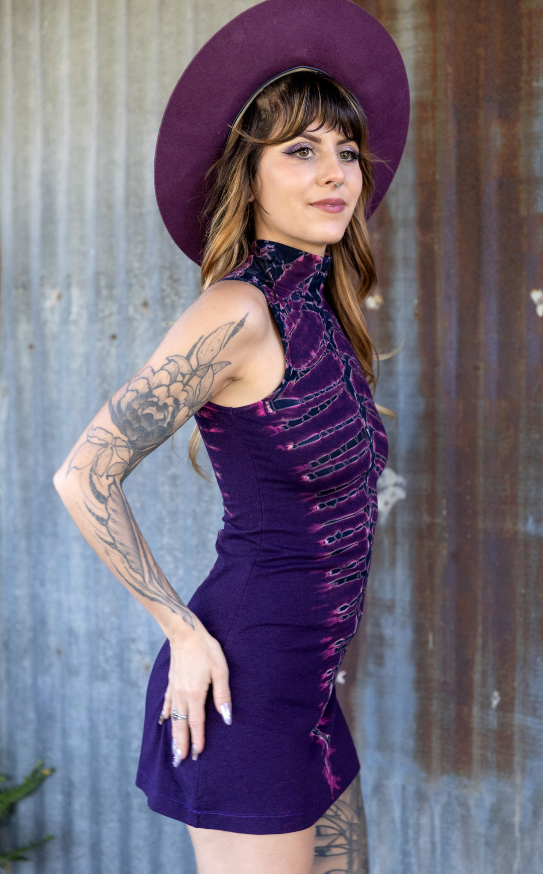 Purple Bones Tie Dye Dyna Dress