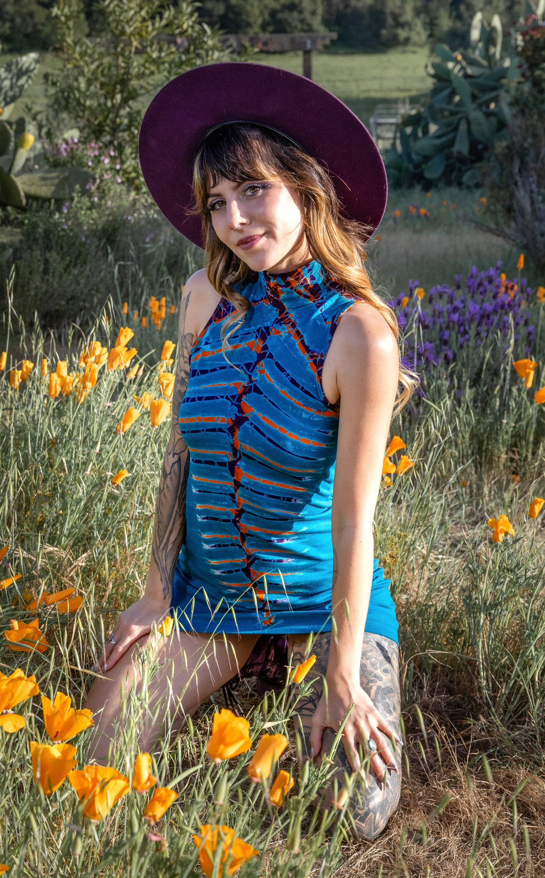 Teal Bones Tie Dye Dyna Dress