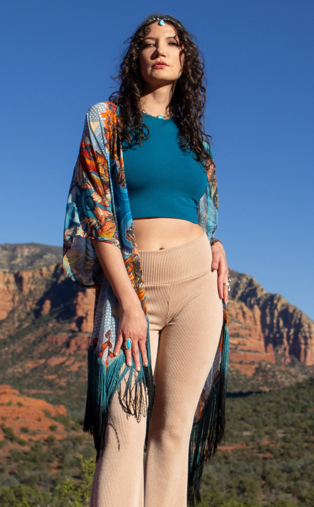 Swallow Tail Sheer Kimono x Android Jones