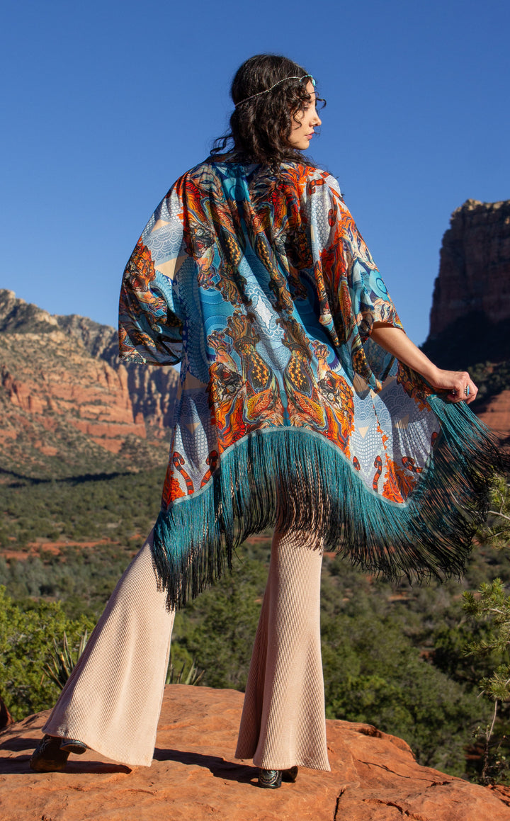 Swallow Tail Sheer Kimono x Android Jones