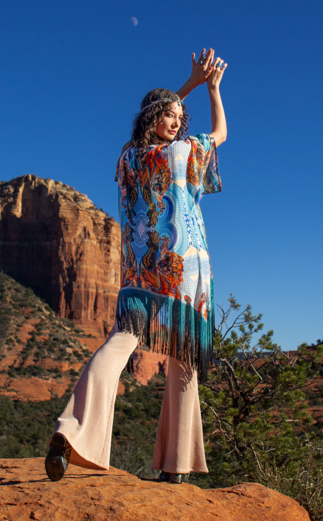 Swallow Tail Sheer Kimono x Android Jones