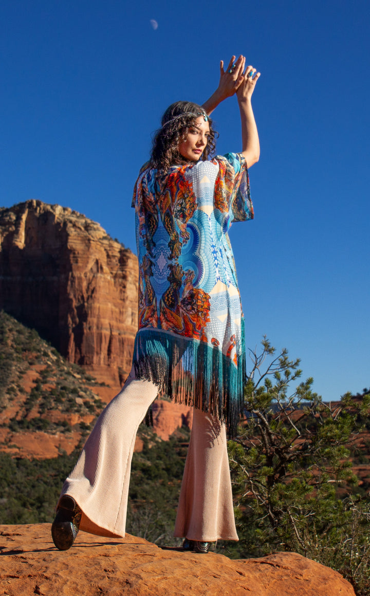 Swallow Tail Sheer Kimono x Android Jones