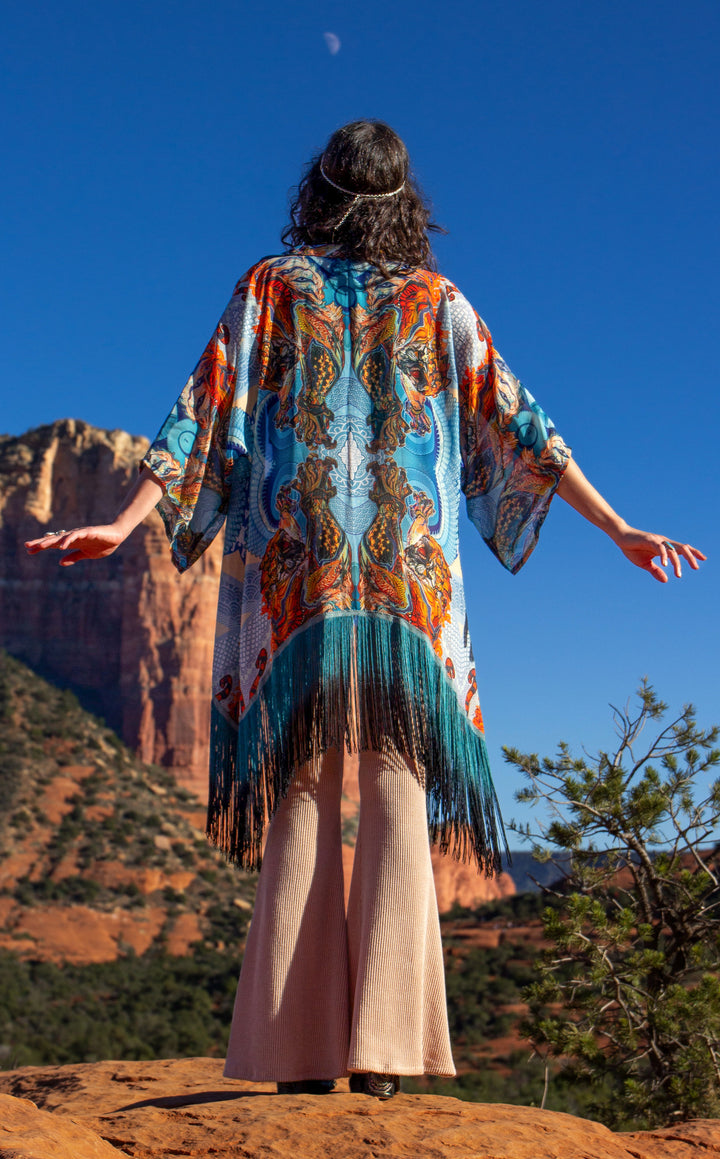 Swallow Tail Sheer Kimono x Android Jones