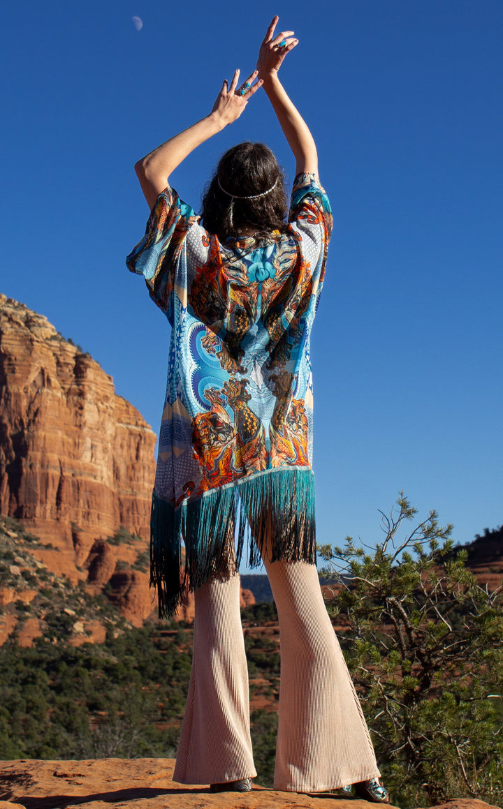 Swallow Tail Sheer Kimono x Android Jones