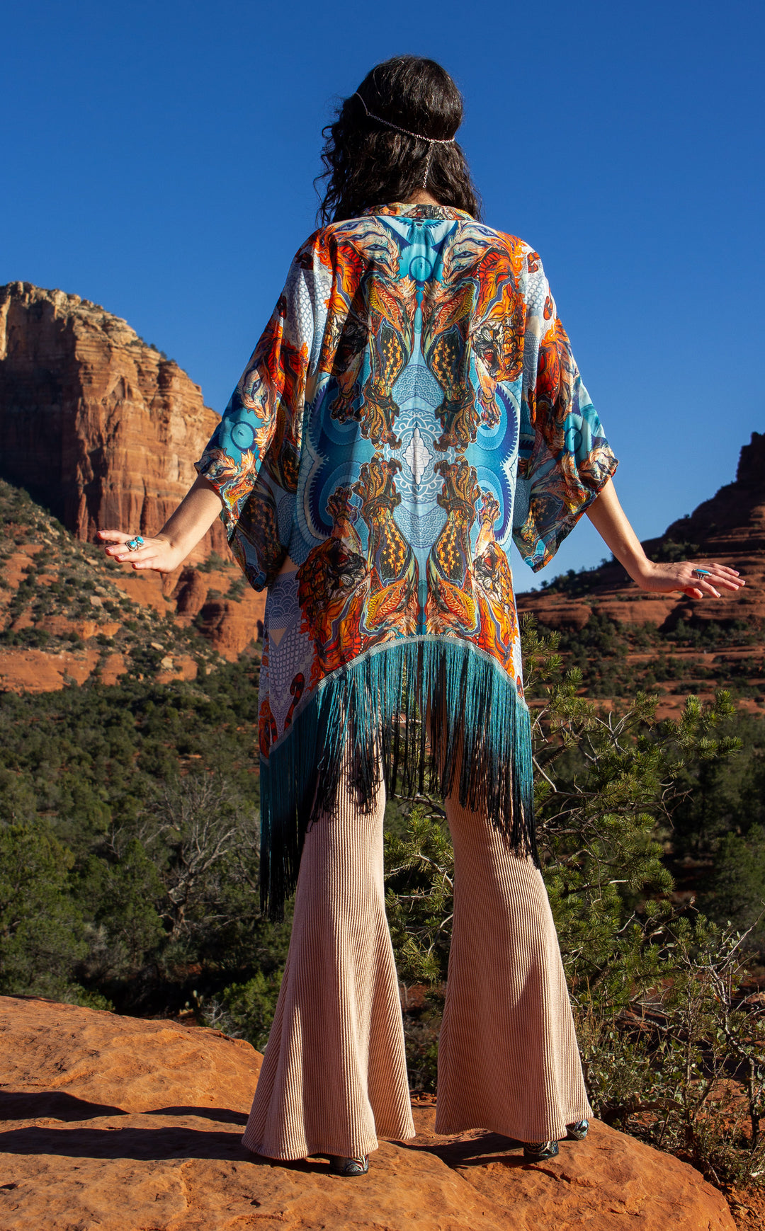 Swallow Tail Sheer Kimono x Android Jones