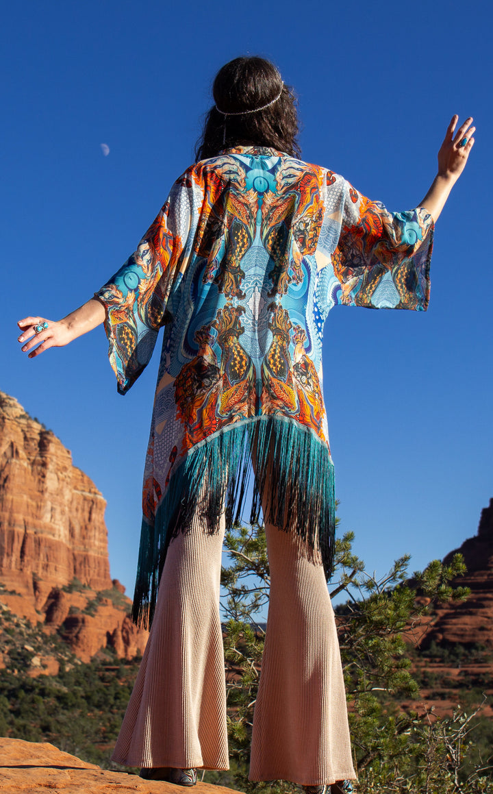 Swallow Tail Sheer Kimono x Android Jones