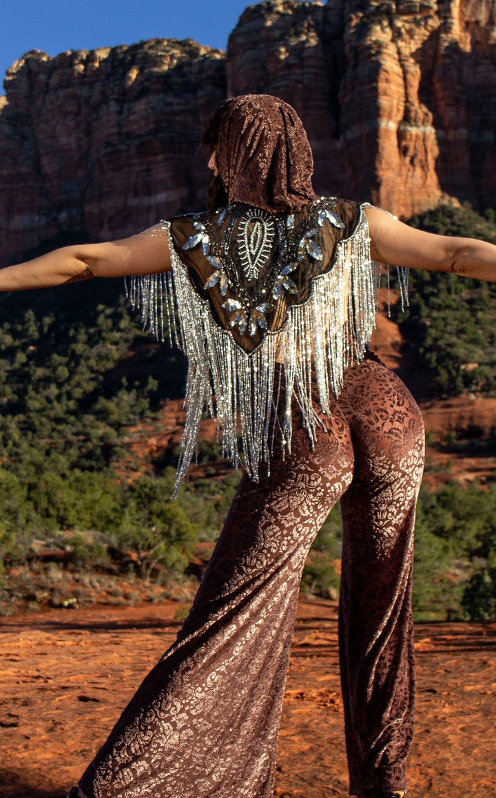 Cocoa Burnout Velvet Mystique Onesie