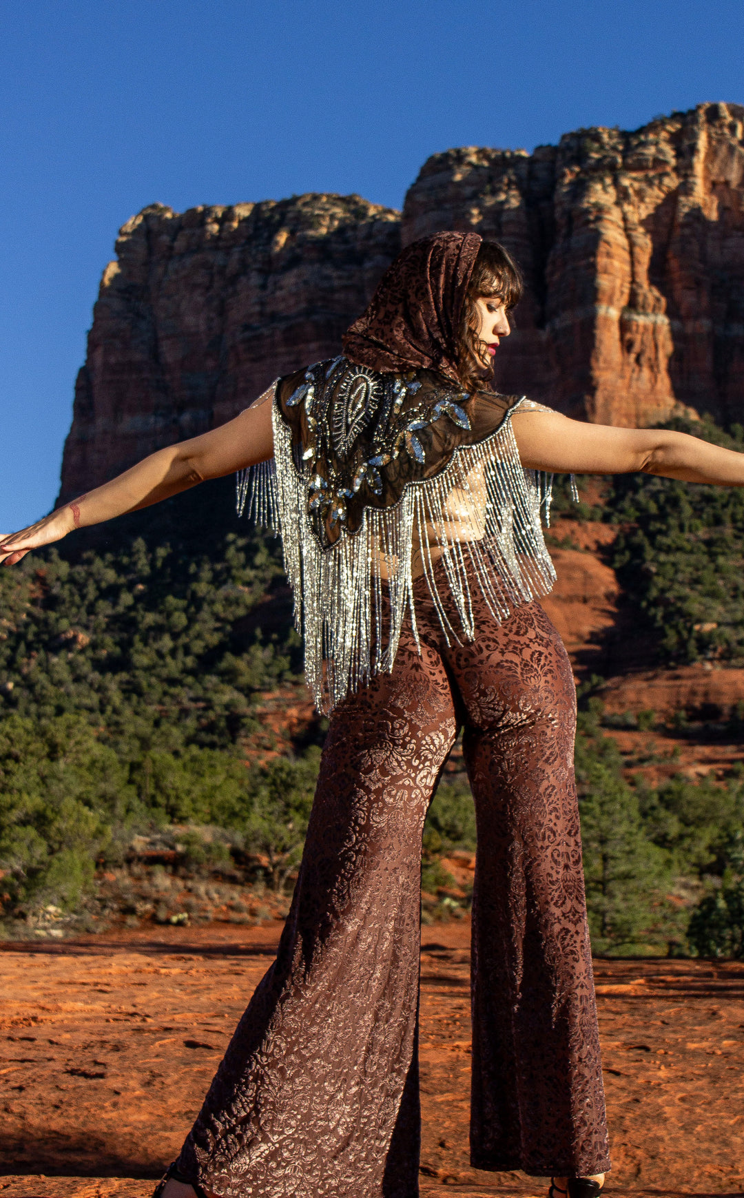 Cocoa Burnout Velvet Mystique Onesie