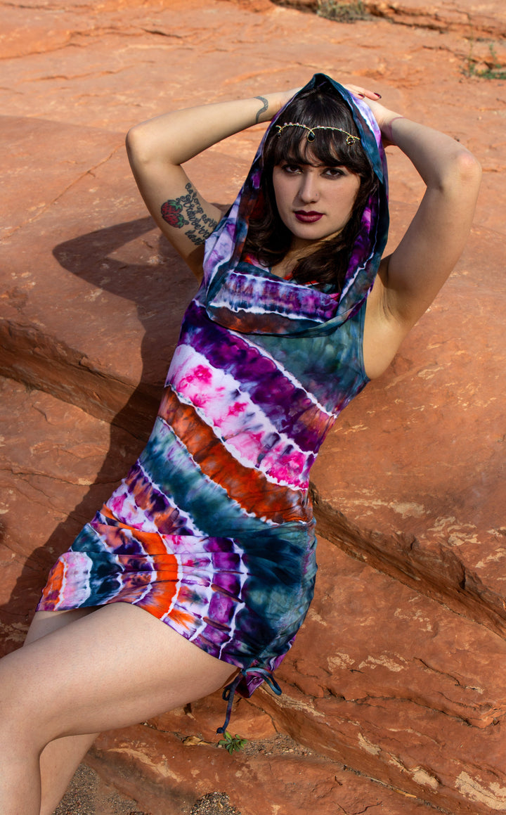 Tie Dye Huntress Cinch Dress - LImited Edition