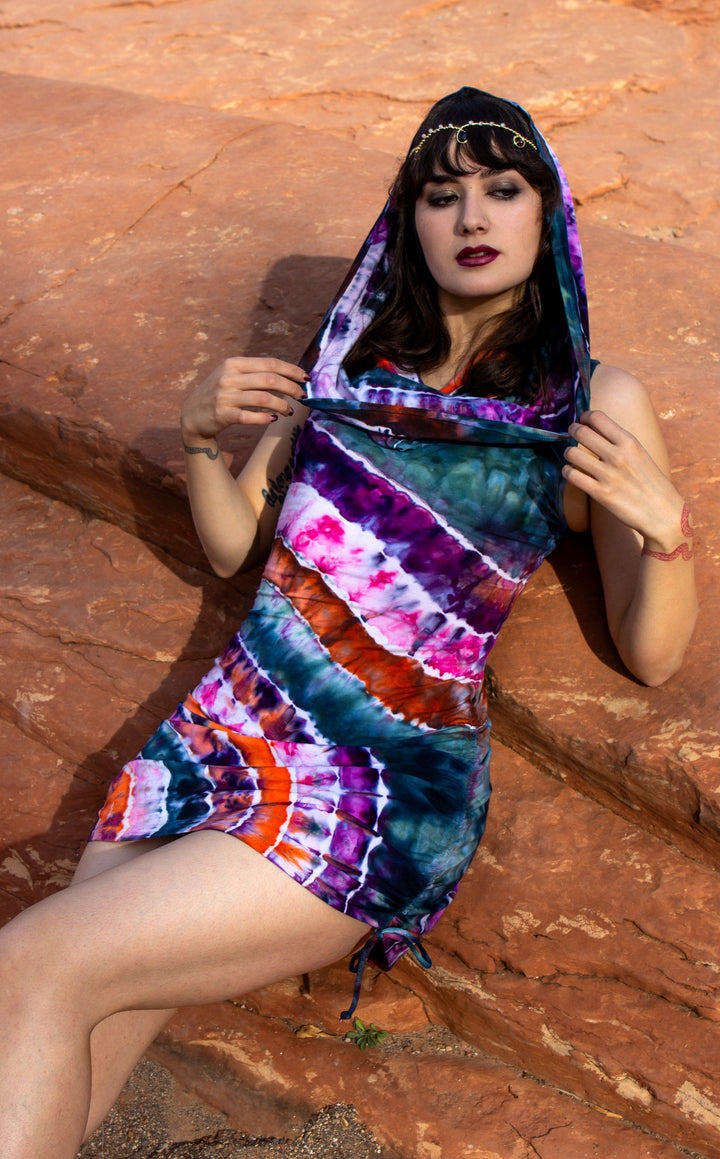 Tie Dye Huntress Cinch Dress - LImited Edition