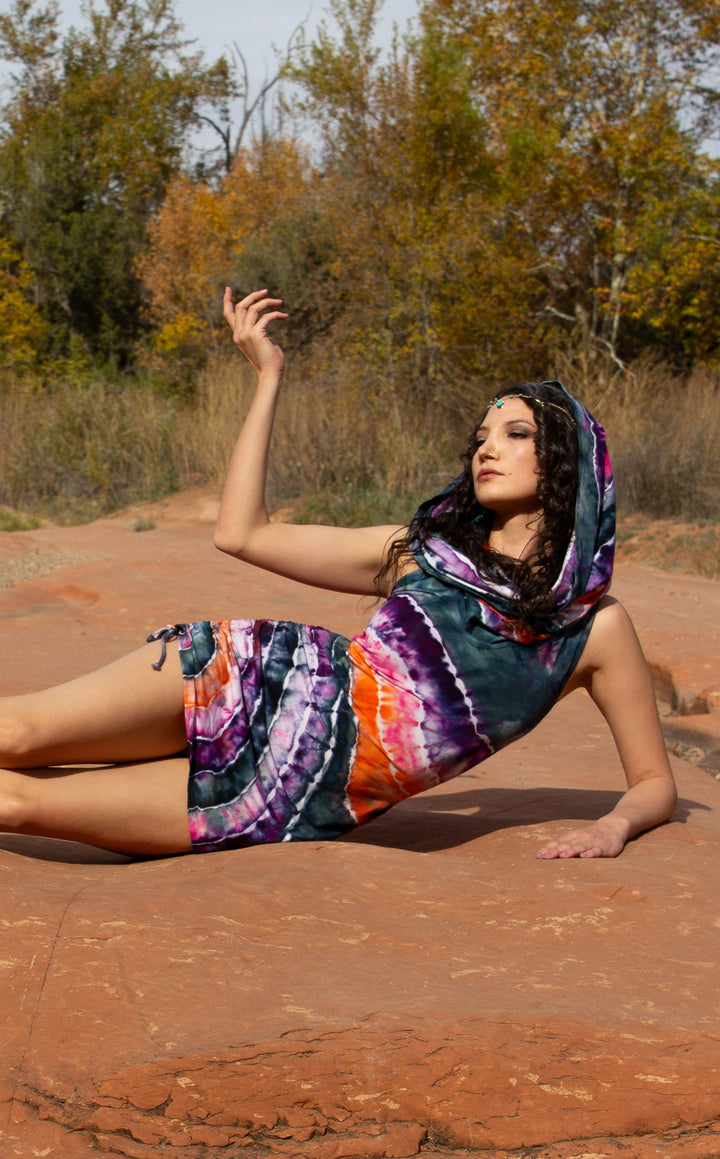 Tie Dye Huntress Cinch Dress - LImited Edition