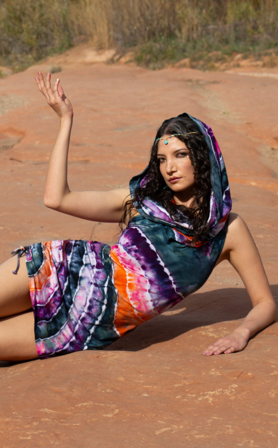 Tie Dye Huntress Cinch Dress - LImited Edition