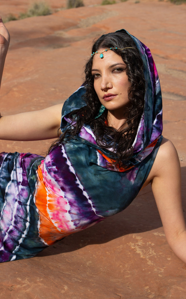 Tie Dye Huntress Cinch Dress - LImited Edition