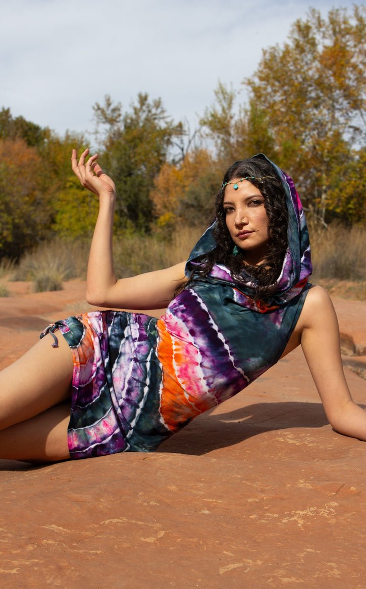 Tie Dye Huntress Cinch Dress - LImited Edition