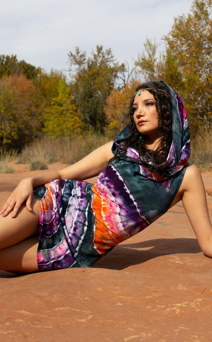 Tie Dye Huntress Cinch Dress - LImited Edition