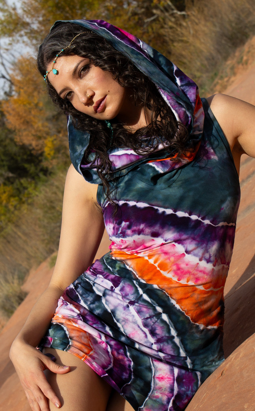 Tie Dye Huntress Cinch Dress - LImited Edition