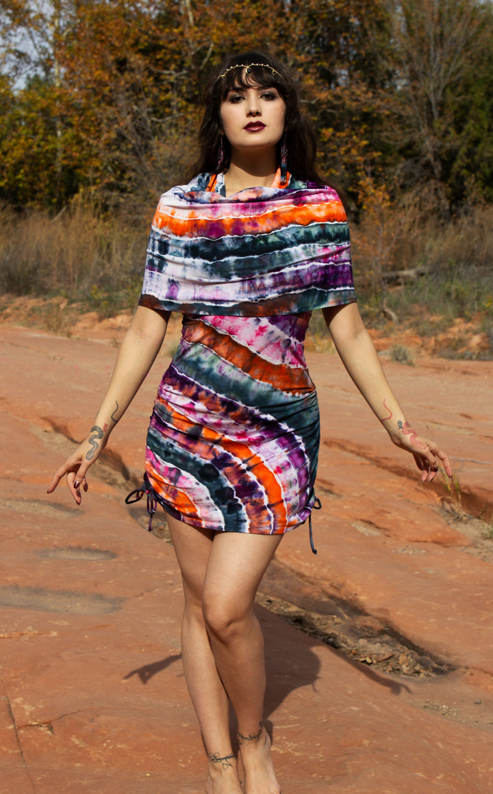 Tie Dye Huntress Cinch Dress - LImited Edition