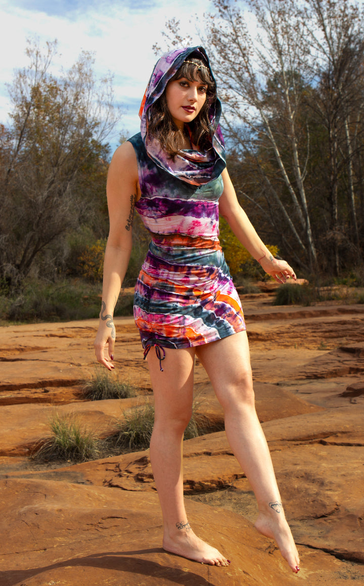 Tie Dye Huntress Cinch Dress - LImited Edition