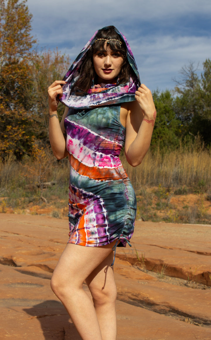 Tie Dye Huntress Cinch Dress - LImited Edition