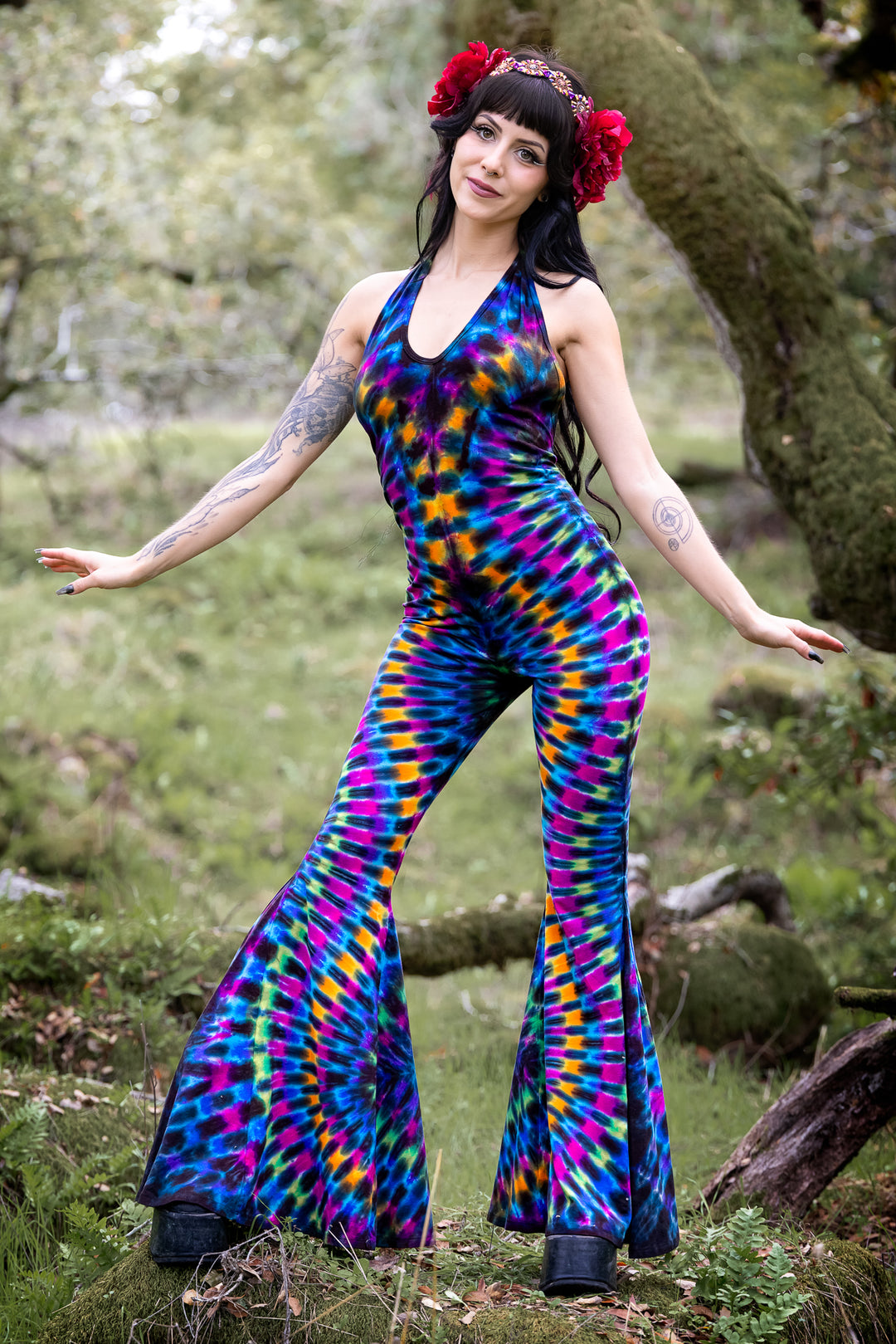 Tie Dye Liberty Super Bell Onesie