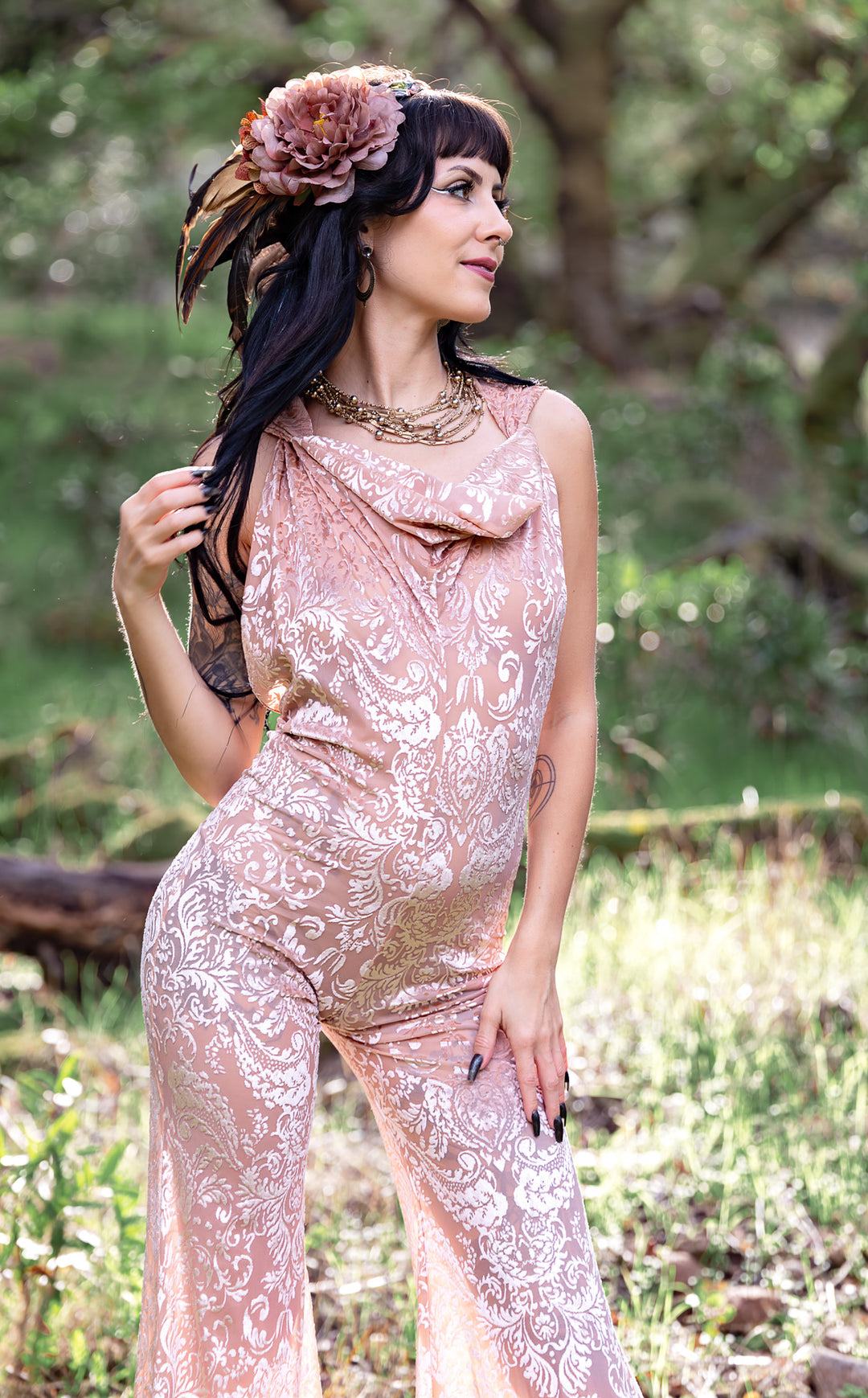 Bisque Burnout Velvet Mystique Onesie