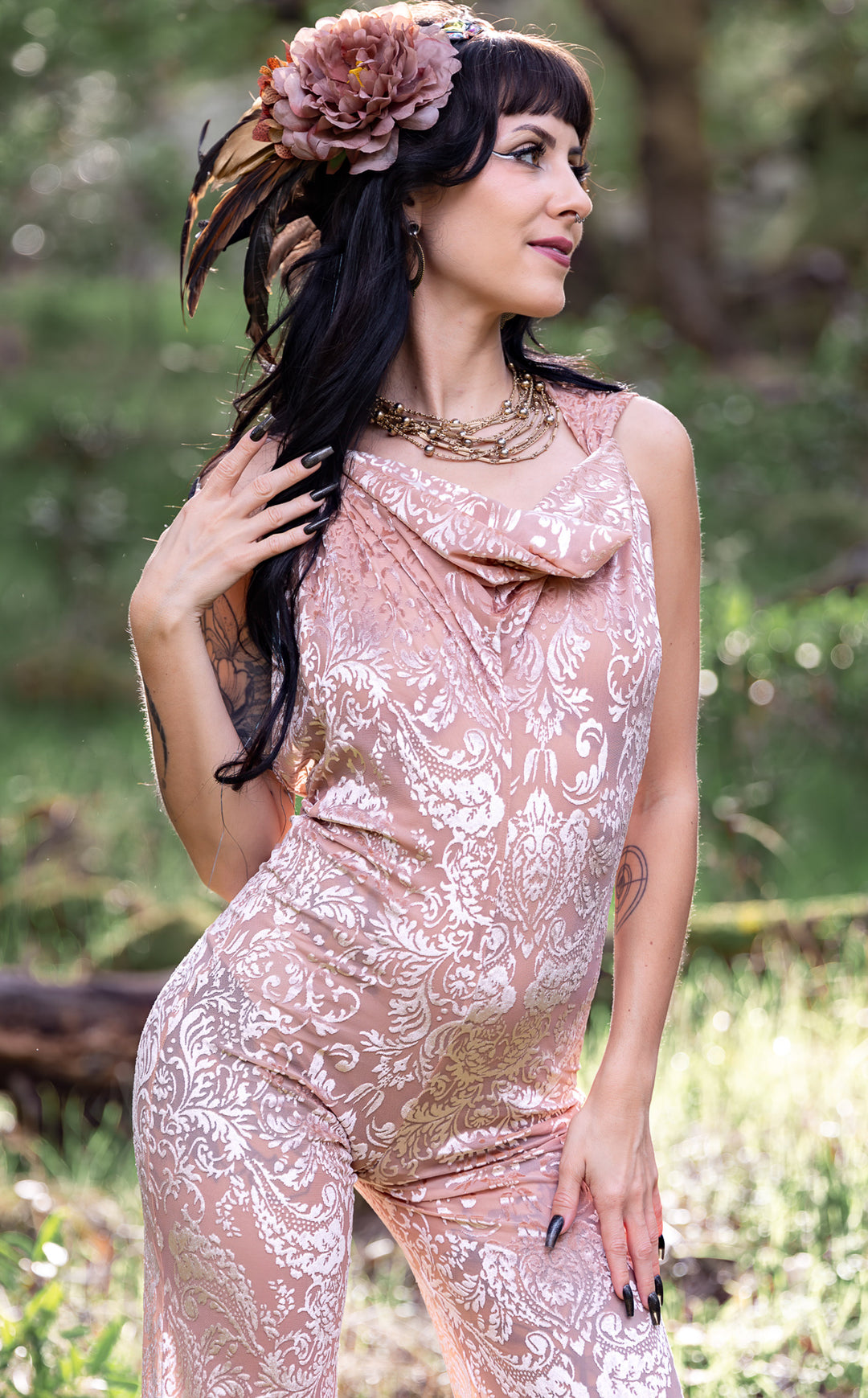 Bisque Burnout Velvet Mystique Onesie