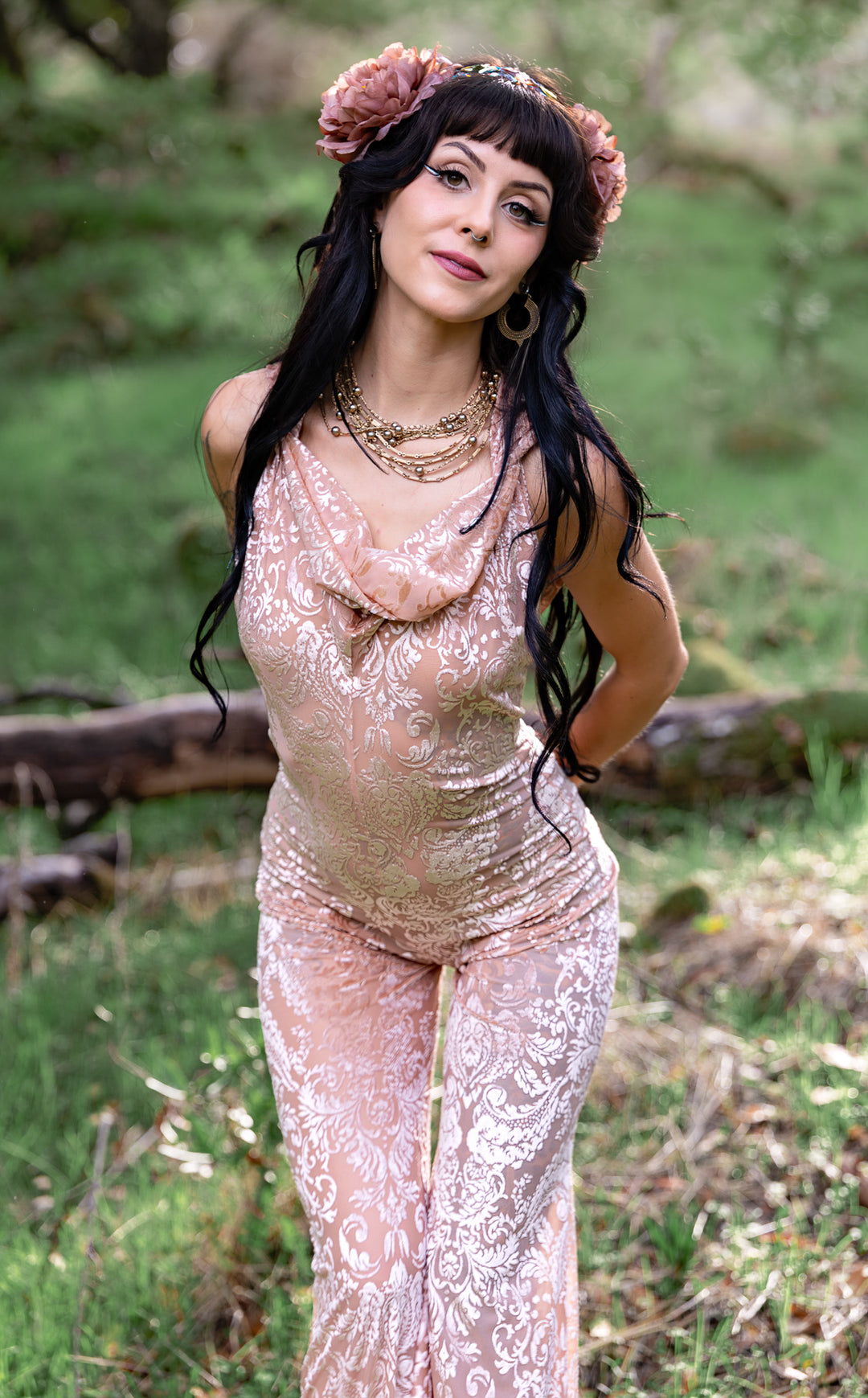 Bisque Burnout Velvet Mystique Onesie