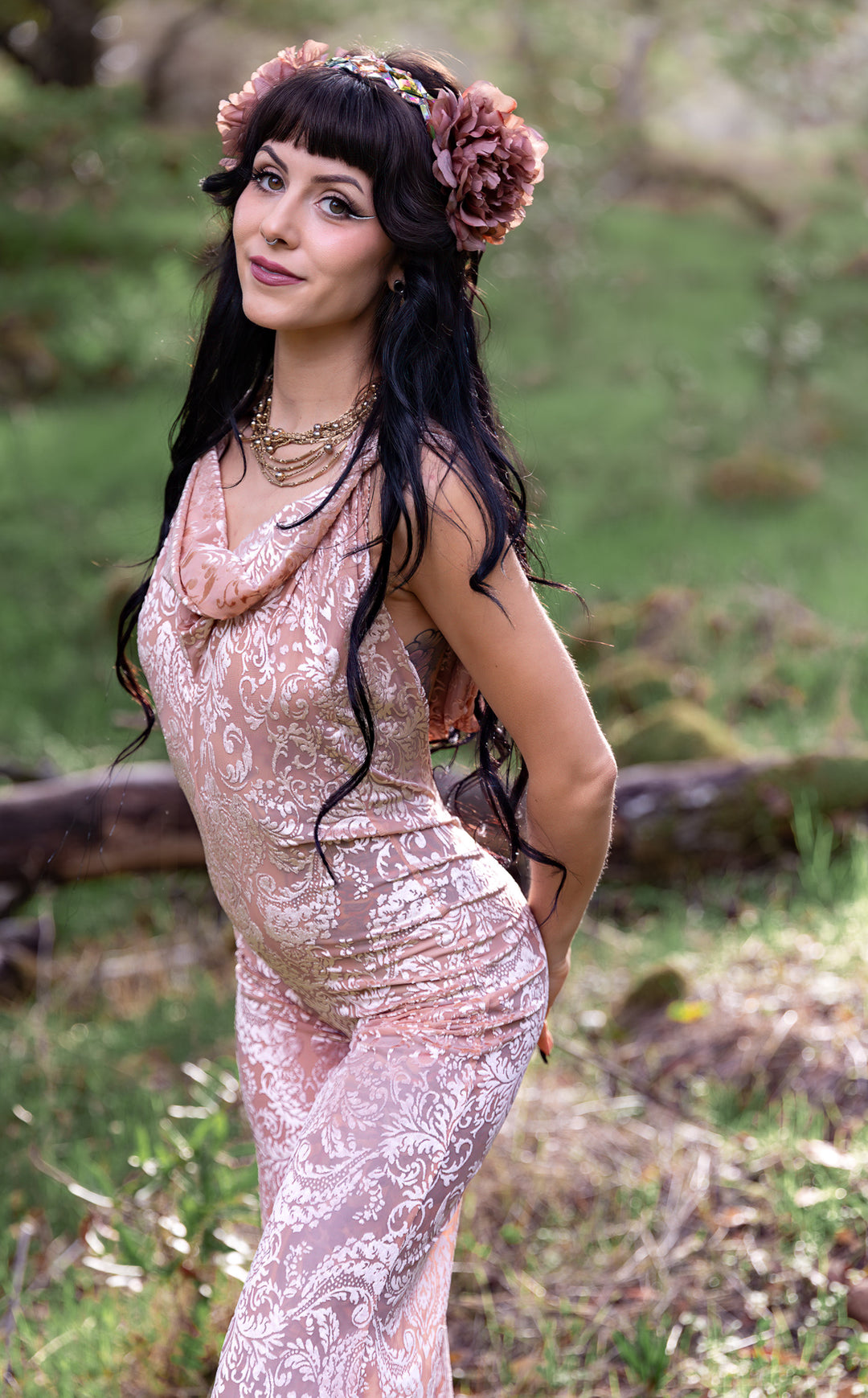 Bisque Burnout Velvet Mystique Onesie