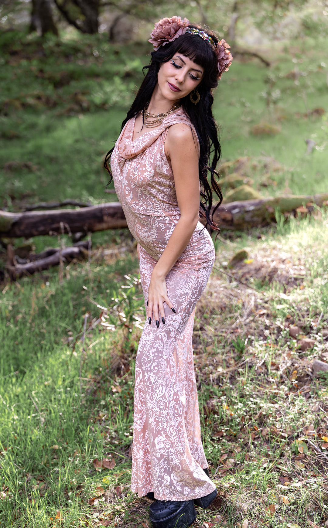 Bisque Burnout Velvet Mystique Onesie