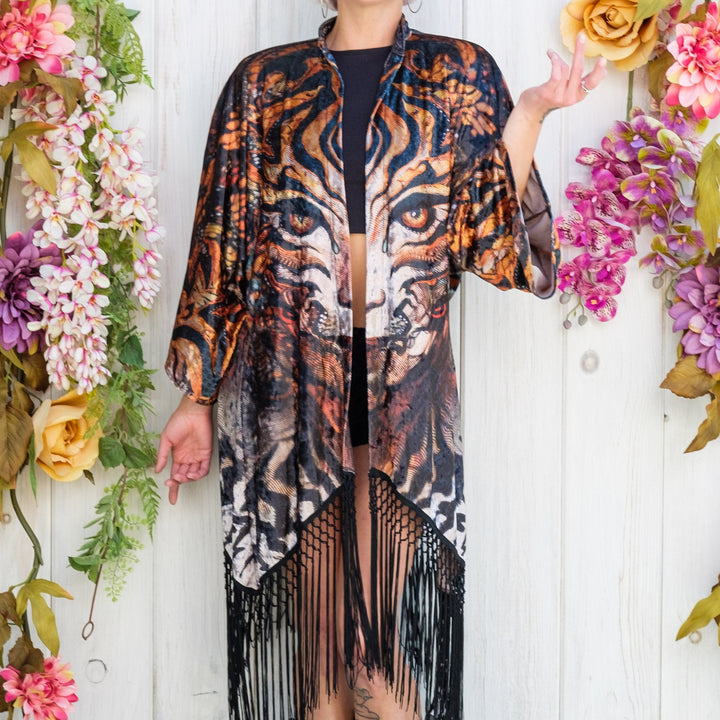 Tigris - Android Jones Velvet Kimono