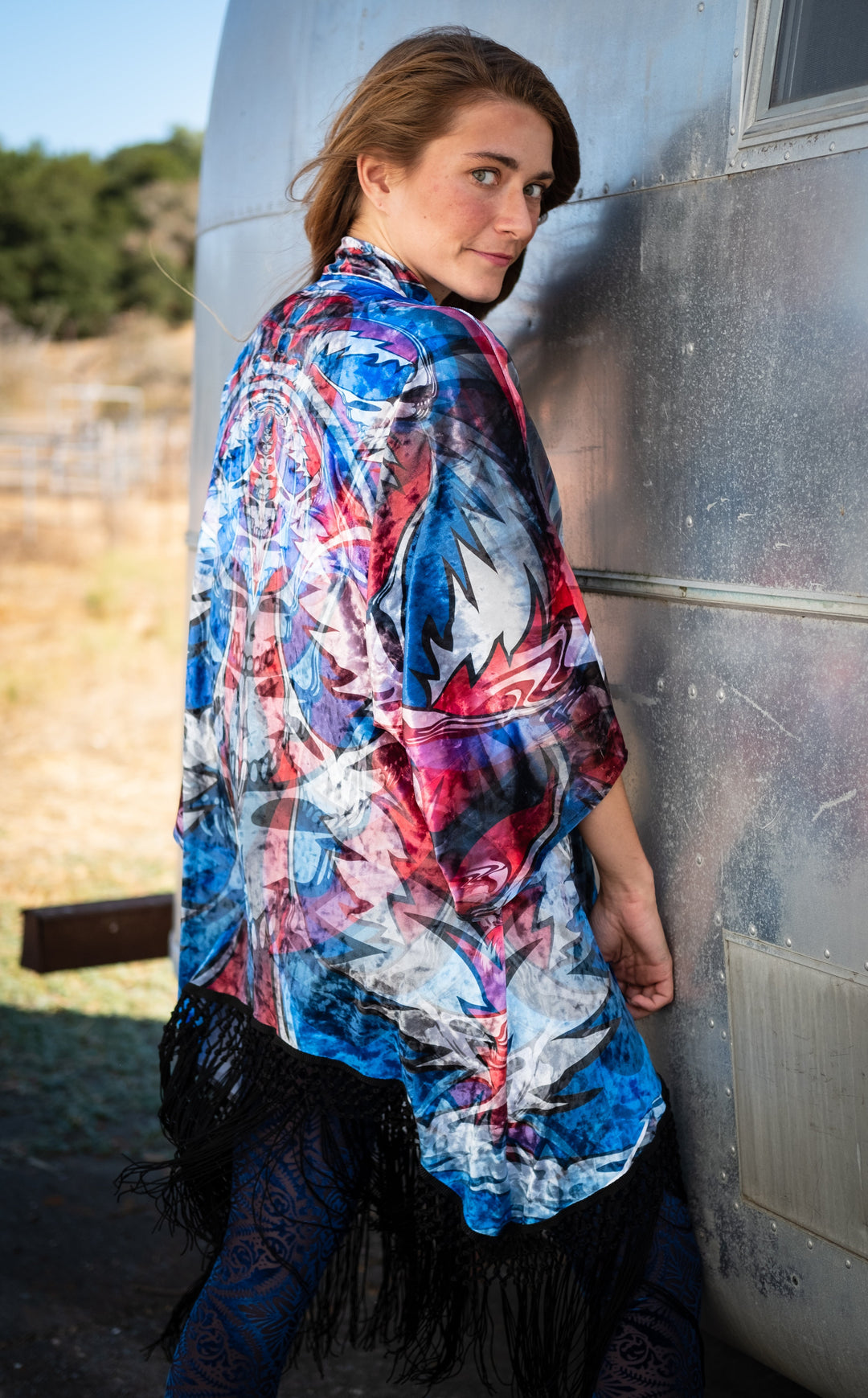 Stealie Singer Velvet Grateful Dead Kimono x Johnathan Singer