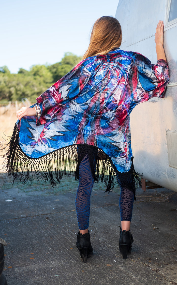 Stealie Singer Velvet Grateful Dead Kimono x Johnathan Singer