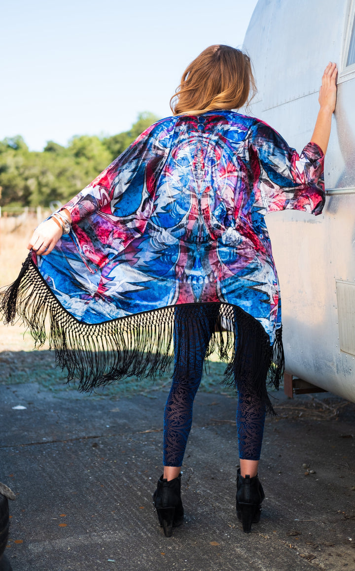 Stealie Singer Velvet Grateful Dead Kimono x Johnathan Singer