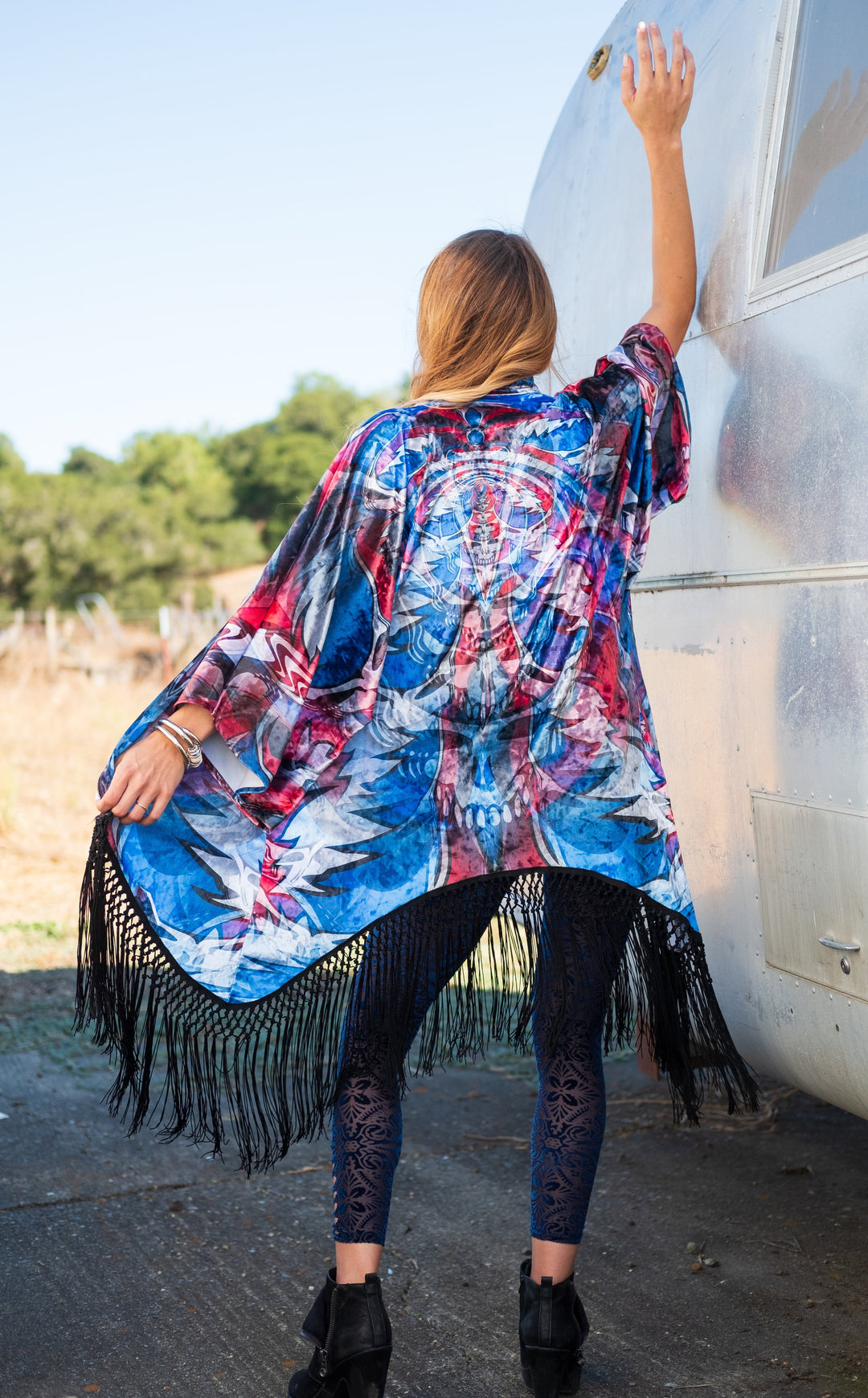 Stealie Singer Velvet Grateful Dead Kimono x Johnathan Singer