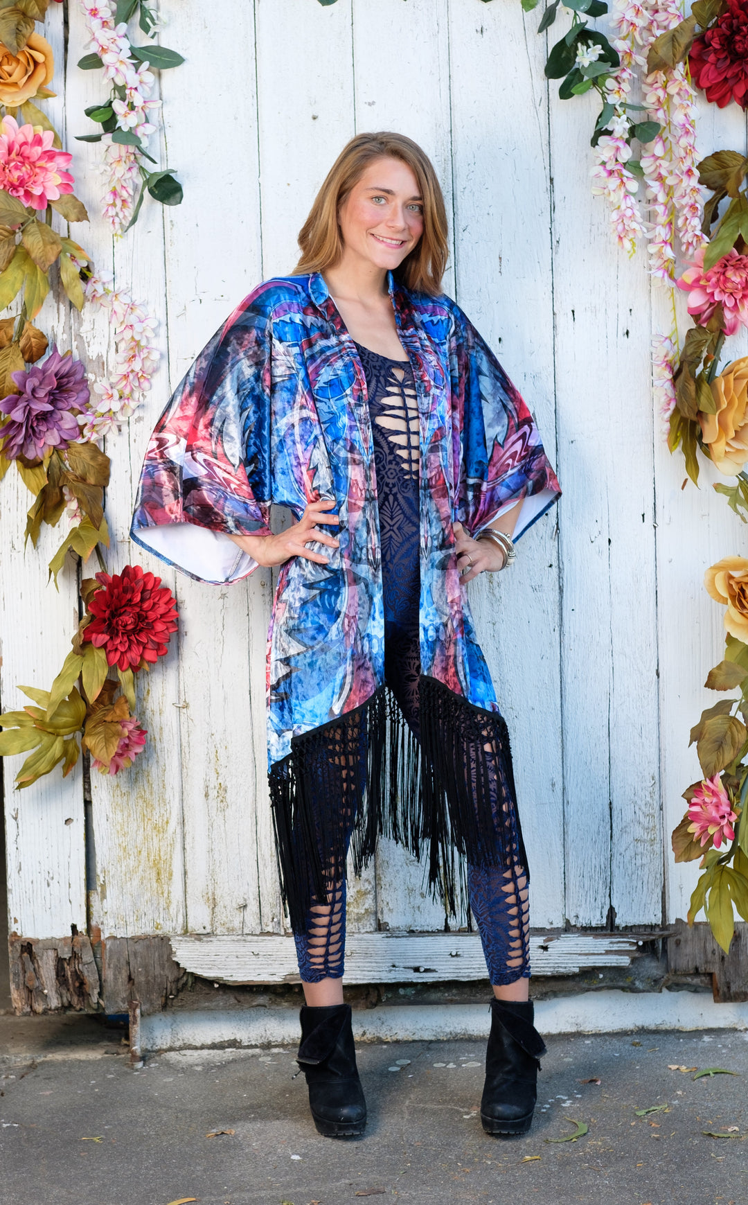 Stealie Singer Velvet Grateful Dead Kimono x Johnathan Singer