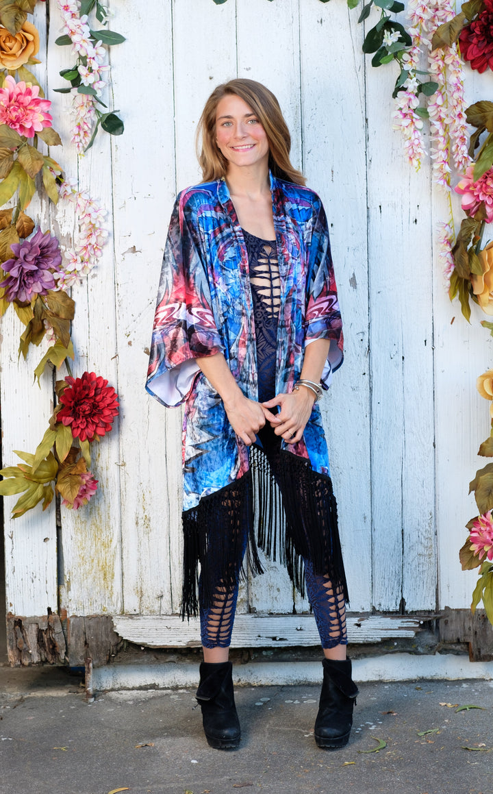Stealie Singer Velvet Grateful Dead Kimono x Johnathan Singer