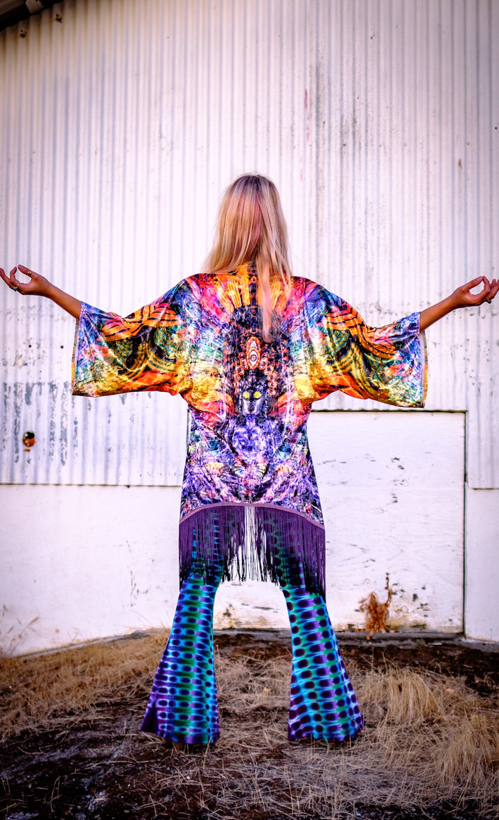 Johnathan Singer Velvet Kimono - "Isis/Ina May x Banjo Art"