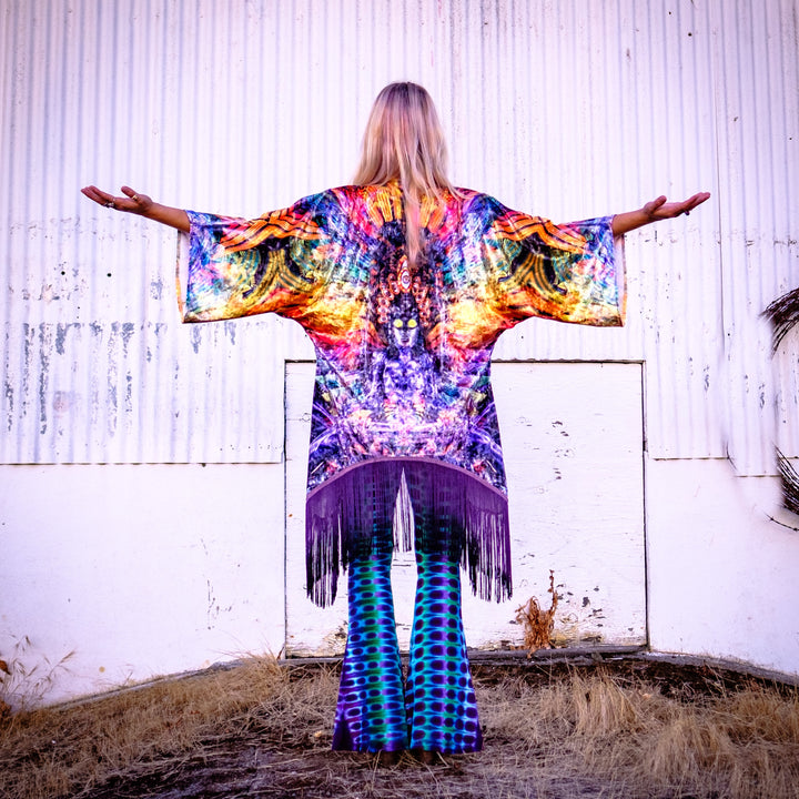 Johnathan Singer Velvet Kimono - "Isis/Ina May x Banjo Art"