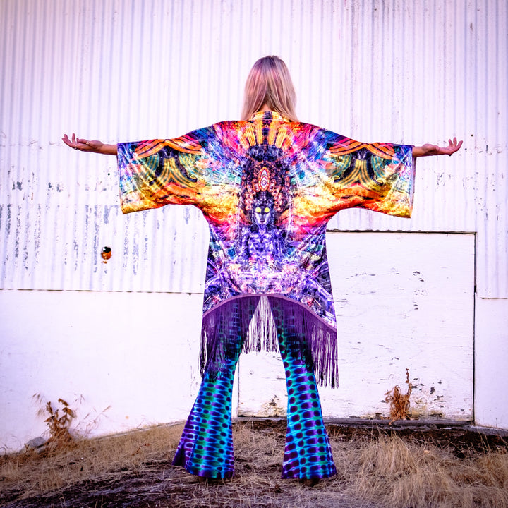 Johnathan Singer Velvet Kimono - "Isis/Ina May x Banjo Art"